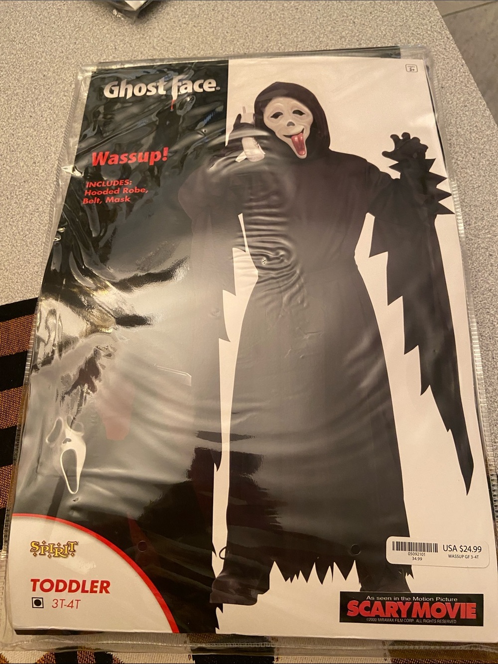 Spirit Ghost Face Toddler Costume - Black